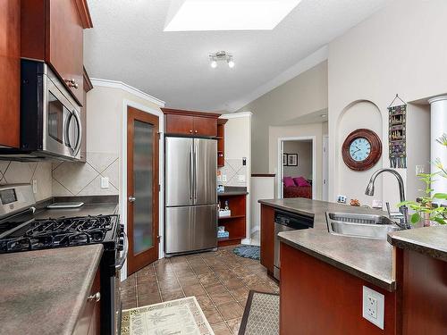 9103 206 Street, Edmonton, AB - Indoor Photo Showing Kitchen With Double Sink