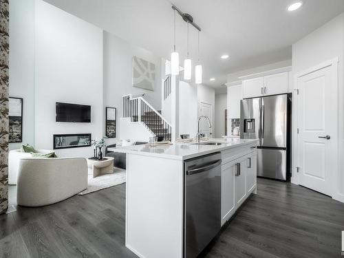 20956 22 Avenue, Edmonton, AB - Indoor Photo Showing Kitchen With Upgraded Kitchen