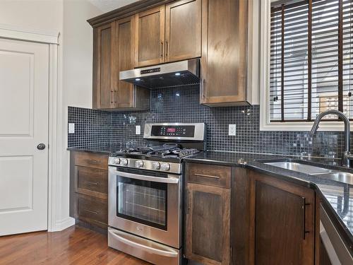 6011 Stinson Road, Edmonton, AB - Indoor Photo Showing Kitchen With Double Sink