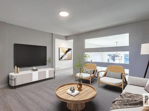 20319 29 Avenue, Edmonton, AB - Indoor Photo Showing Living Room