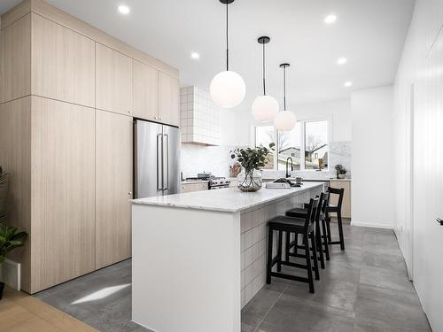 9252 76 Street, Edmonton, AB - Indoor Photo Showing Kitchen With Upgraded Kitchen