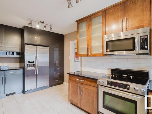 9749 143 Street, Edmonton, AB - Indoor Photo Showing Kitchen With Stainless Steel Kitchen