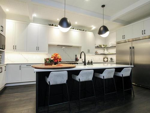 438 Estate Drive, Sherwood Park, AB - Indoor Photo Showing Kitchen With Double Sink With Upgraded Kitchen