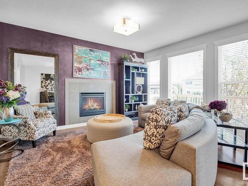 7731 Getty Wynd, Edmonton, AB - Indoor Photo Showing Living Room With Fireplace