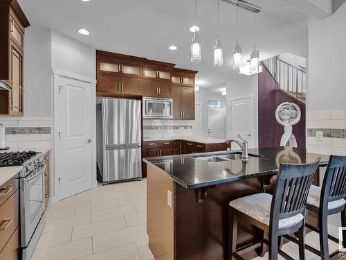 7731 Getty Wynd, Edmonton, AB - Indoor Photo Showing Kitchen With Double Sink With Upgraded Kitchen