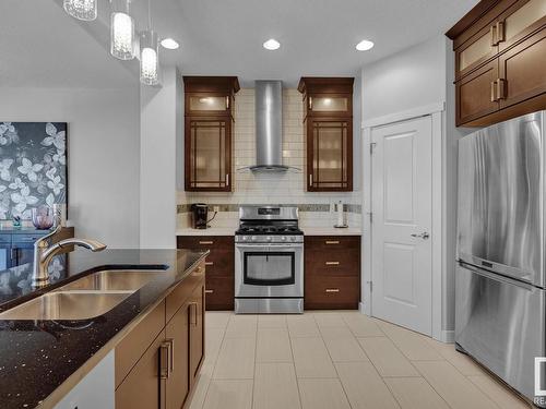 7731 Getty Wynd, Edmonton, AB - Indoor Photo Showing Kitchen With Double Sink