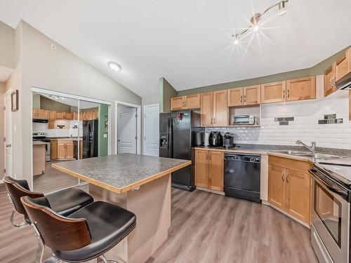 403 5340 199 Street, Edmonton, AB - Indoor Photo Showing Kitchen With Double Sink