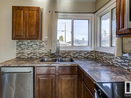 4208 104 Avenue, Edmonton, AB - Indoor Photo Showing Kitchen With Double Sink