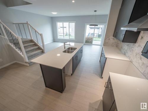 9339 227 Street, Edmonton, AB - Indoor Photo Showing Kitchen With Double Sink