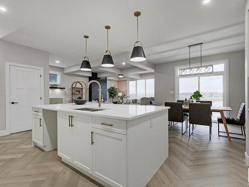 37 Edgefield Way, St. Albert, AB - Indoor Photo Showing Kitchen With Double Sink With Upgraded Kitchen