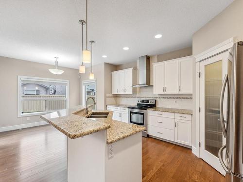 3915 Agar Court, Edmonton, AB - Indoor Photo Showing Kitchen With Double Sink With Upgraded Kitchen