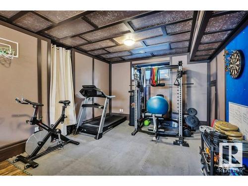 8-50322 Rge Rd 10, Rural Parkland County, AB - Indoor Photo Showing Gym Room