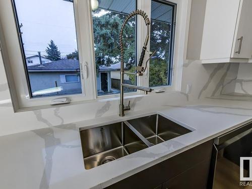 9311 169 Street, Edmonton, AB - Indoor Photo Showing Kitchen With Double Sink