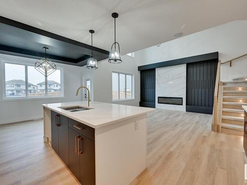 9 Elderberry Point(E), Fort Saskatchewan, AB - Indoor Photo Showing Kitchen With Double Sink