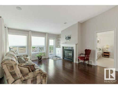 20578 92A Avenue, Edmonton, AB - Indoor Photo Showing Living Room With Fireplace