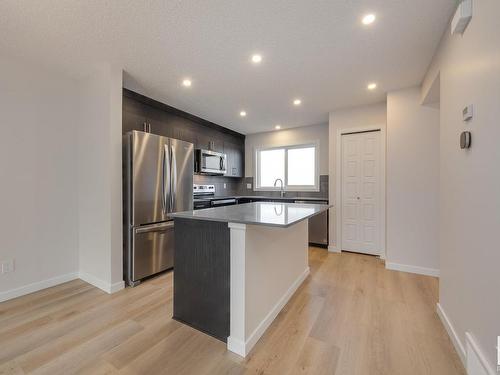 2462 Trumpeter Way, Edmonton, AB - Indoor Photo Showing Kitchen With Stainless Steel Kitchen