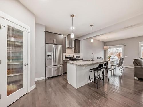 16809 65 Street, Edmonton, AB - Indoor Photo Showing Kitchen With Stainless Steel Kitchen With Upgraded Kitchen