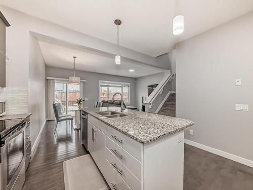 16809 65 Street, Edmonton, AB - Indoor Photo Showing Kitchen With Double Sink With Upgraded Kitchen