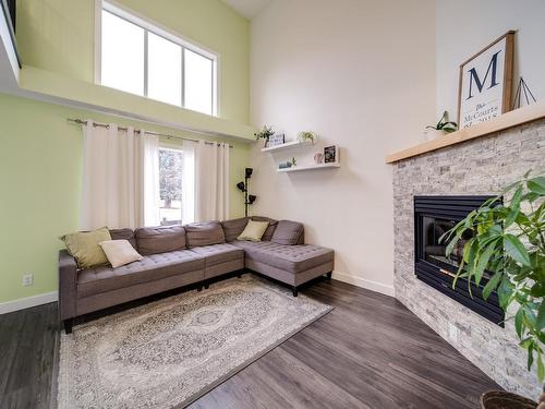 7529 188 Street, Edmonton, AB - Indoor Photo Showing Living Room With Fireplace