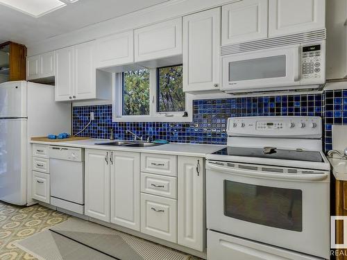 11436 93 Street, Edmonton, AB - Indoor Photo Showing Kitchen With Double Sink