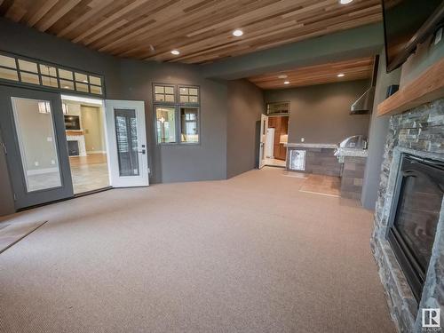 471 52328 Rge Road 233, Rural Strathcona County, AB - Indoor Photo Showing Other Room With Fireplace