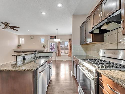 2815 17 Avenue Nw, Edmonton, AB - Indoor Photo Showing Kitchen With Double Sink With Upgraded Kitchen