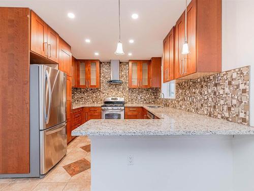 5911 110 Street, Edmonton, AB - Indoor Photo Showing Kitchen With Upgraded Kitchen