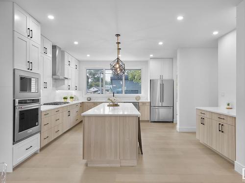 9627 74 Avenue, Edmonton, AB - Indoor Photo Showing Kitchen With Upgraded Kitchen