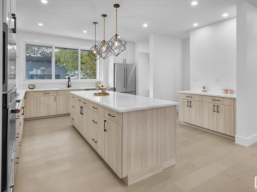 9627 74 Avenue, Edmonton, AB - Indoor Photo Showing Kitchen With Upgraded Kitchen