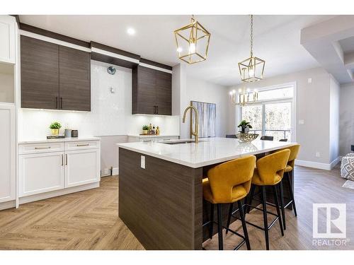 6632 Crawford Landing Landing, Edmonton, AB - Indoor Photo Showing Kitchen With Upgraded Kitchen