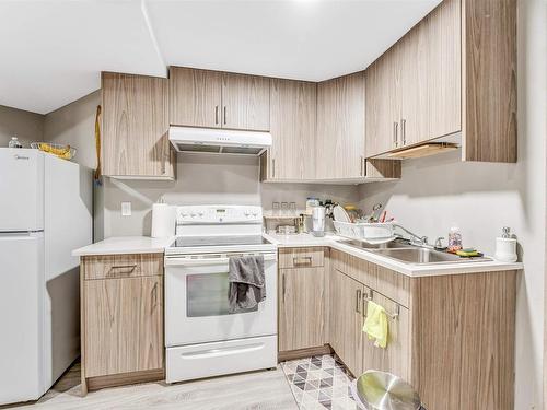 4123 22 Avenue, Edmonton, AB - Indoor Photo Showing Kitchen With Double Sink