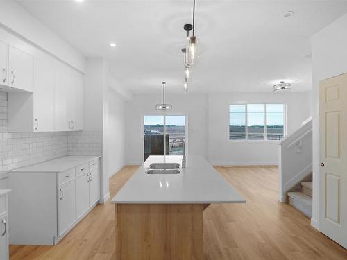 1607 27 Street, Edmonton, AB - Indoor Photo Showing Kitchen With Double Sink With Upgraded Kitchen