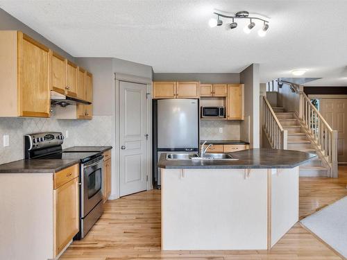 548 Leger Way, Edmonton, AB - Indoor Photo Showing Kitchen With Stainless Steel Kitchen With Double Sink