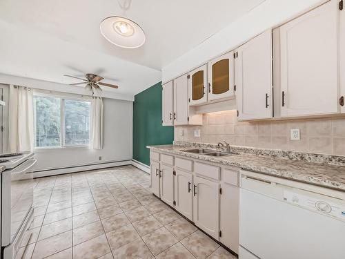 206 7835 159 Street, Edmonton, AB - Indoor Photo Showing Kitchen With Double Sink