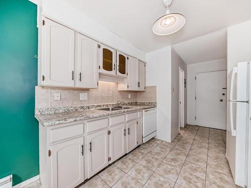 206 7835 159 Street, Edmonton, AB - Indoor Photo Showing Kitchen With Double Sink