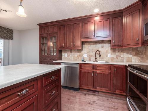 Edmonton, AB - Indoor Photo Showing Kitchen With Double Sink With Upgraded Kitchen