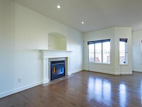 16808 40 Street, Edmonton, AB - Indoor Photo Showing Living Room With Fireplace