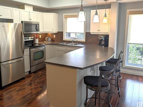 302 10232 115 Street, Edmonton, AB - Indoor Photo Showing Kitchen With Double Sink