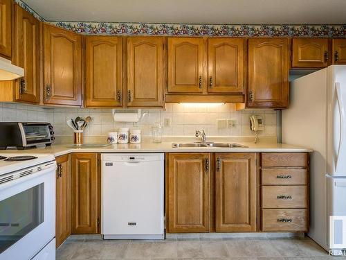 17314 Callingwood Road, Edmonton, AB - Indoor Photo Showing Kitchen With Double Sink