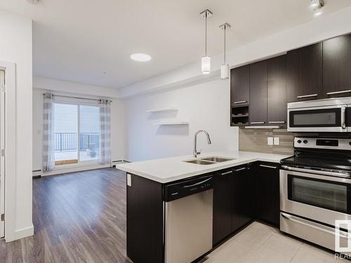 208 10418 81 Avenue, Edmonton, AB - Indoor Photo Showing Kitchen With Double Sink With Upgraded Kitchen