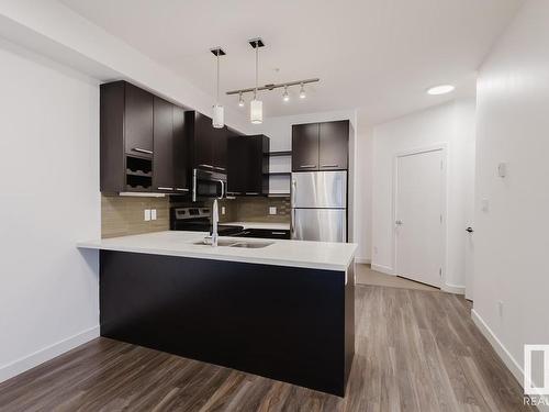 208 10418 81 Avenue, Edmonton, AB - Indoor Photo Showing Kitchen With Double Sink With Upgraded Kitchen