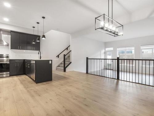 Edmonton, AB - Indoor Photo Showing Kitchen With Upgraded Kitchen