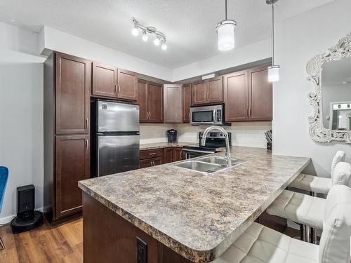 133 308 Ambleside Link Link, Edmonton, AB - Indoor Photo Showing Kitchen With Double Sink