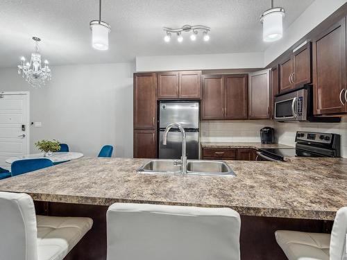 133 308 Ambleside Link Link, Edmonton, AB - Indoor Photo Showing Kitchen With Stainless Steel Kitchen With Double Sink With Upgraded Kitchen