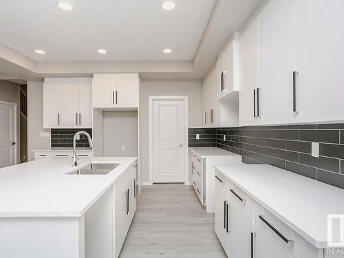 674 Kinglet Boulevard, Edmonton, AB - Indoor Photo Showing Kitchen With Double Sink