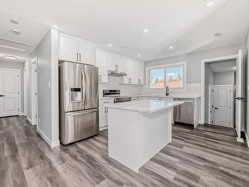 6048 37 Avenue Nw, Edmonton, AB - Indoor Photo Showing Kitchen With Upgraded Kitchen