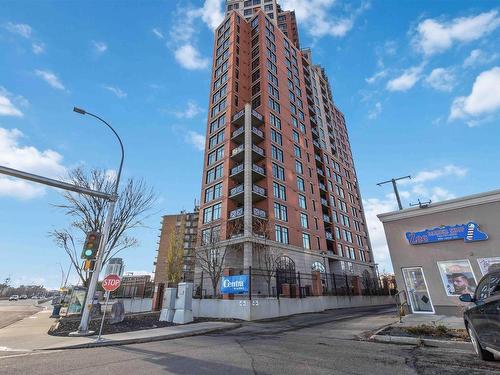 402 9020 Jasper Avenue, Edmonton, AB - Outdoor With Balcony With Facade