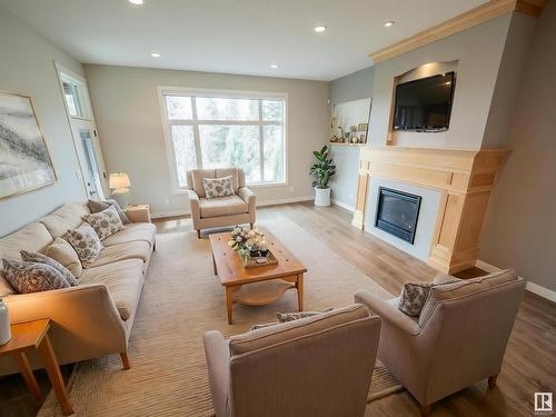 804 Howatt Place, Edmonton, AB - Indoor Photo Showing Living Room With Fireplace