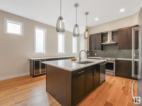 10530 136 Street, Edmonton, AB - Indoor Photo Showing Kitchen With Double Sink With Upgraded Kitchen