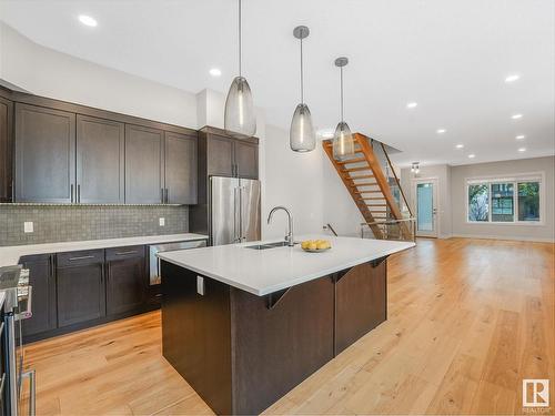 10530 136 Street, Edmonton, AB - Indoor Photo Showing Kitchen With Upgraded Kitchen